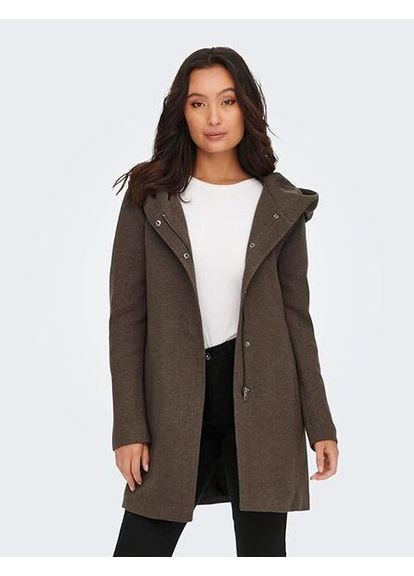 Коричневе демісезонне Пальто однобортне Only