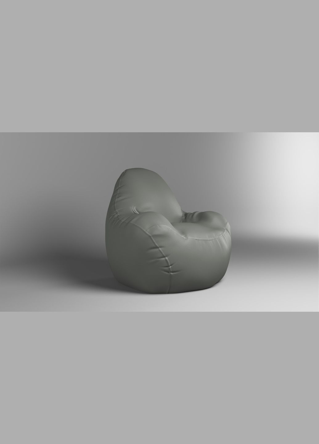 Крісло - мішок Relax 100 см Екошкіра Zeus Delux Smoke SkyPuff (339871782)