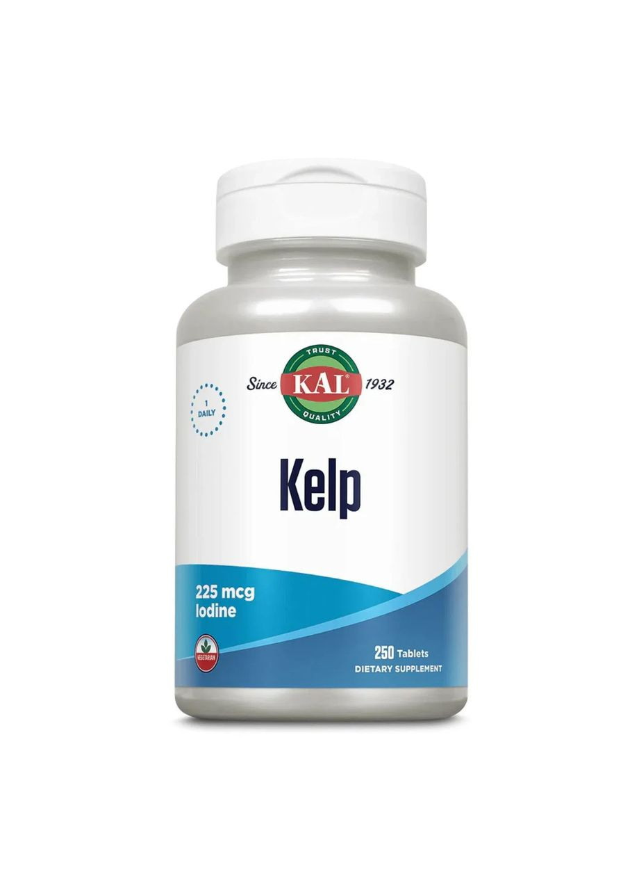 Келп йод Kelp Iodine 225 мкг, 250 таблеток KAL (361118818)