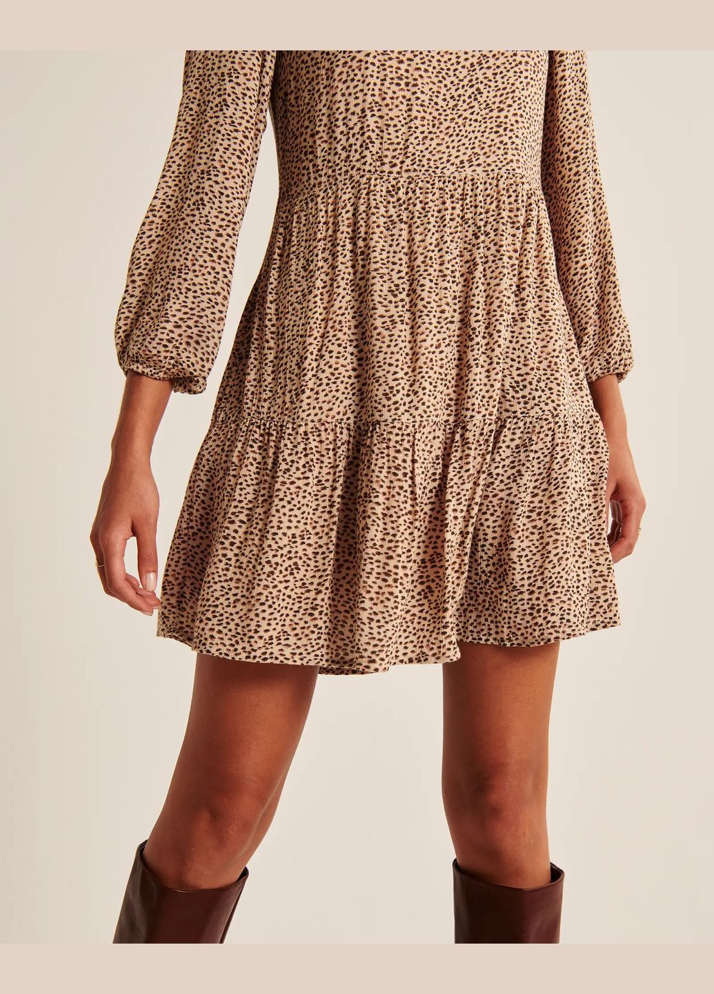 Світло-коричнева сукня жіноча - сукня af8549w Abercrombie & Fitch