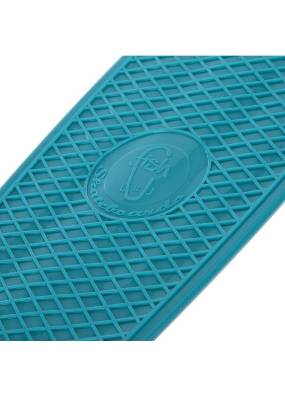 Скейтборд пластиковый FISH 22in однотонная дека (голубой-черный) (SK-401-26) Penny (361437424)