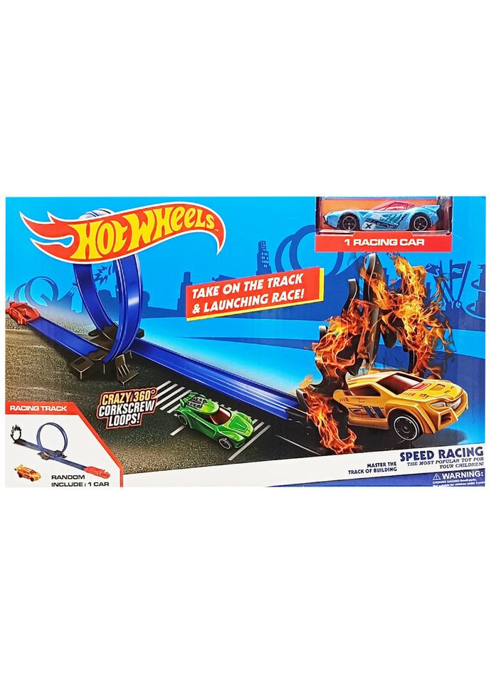 Игровой набор Автотрек "Crazy racing 360" MS35(Blue) 1 машинка в комплекте Bambi (321951395)