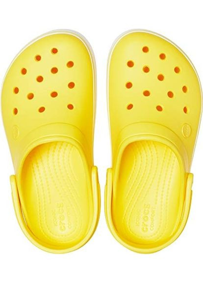 Желтые женские кроксы crocband platform clog sunshine m6w8-38-24.5 см 205434 Crocs