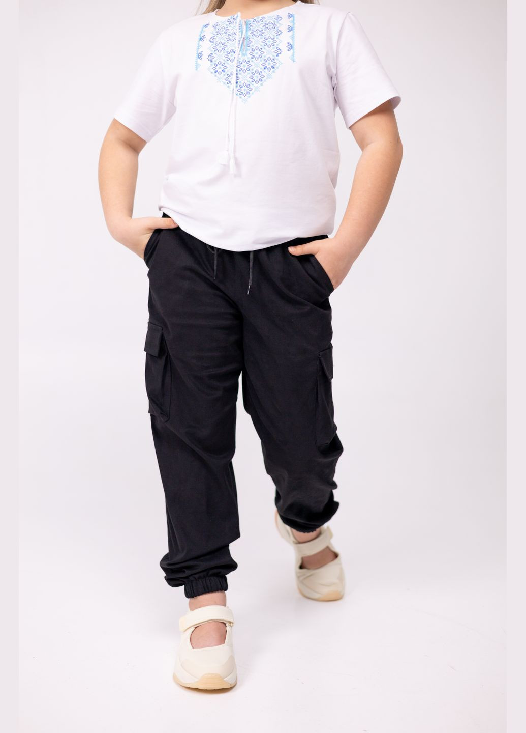 Штани карго, дитячі на дівчинку демісезонні Polin Line джогери (327099273)