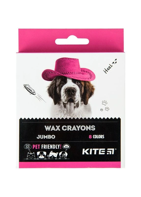 Крейда воскова Jumbo, 8 кольорів Kite Dogs (Термін доставки до 10-ти днів!) MIC (385840919)