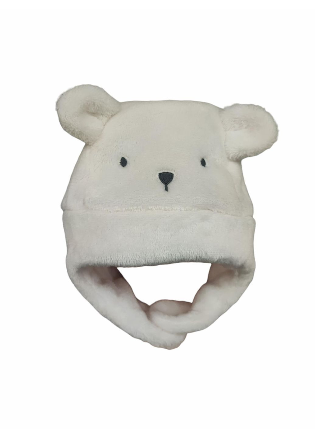 Дитяча зимова шапка з вушками флісова Біла (0738) Kiabi (364233172)