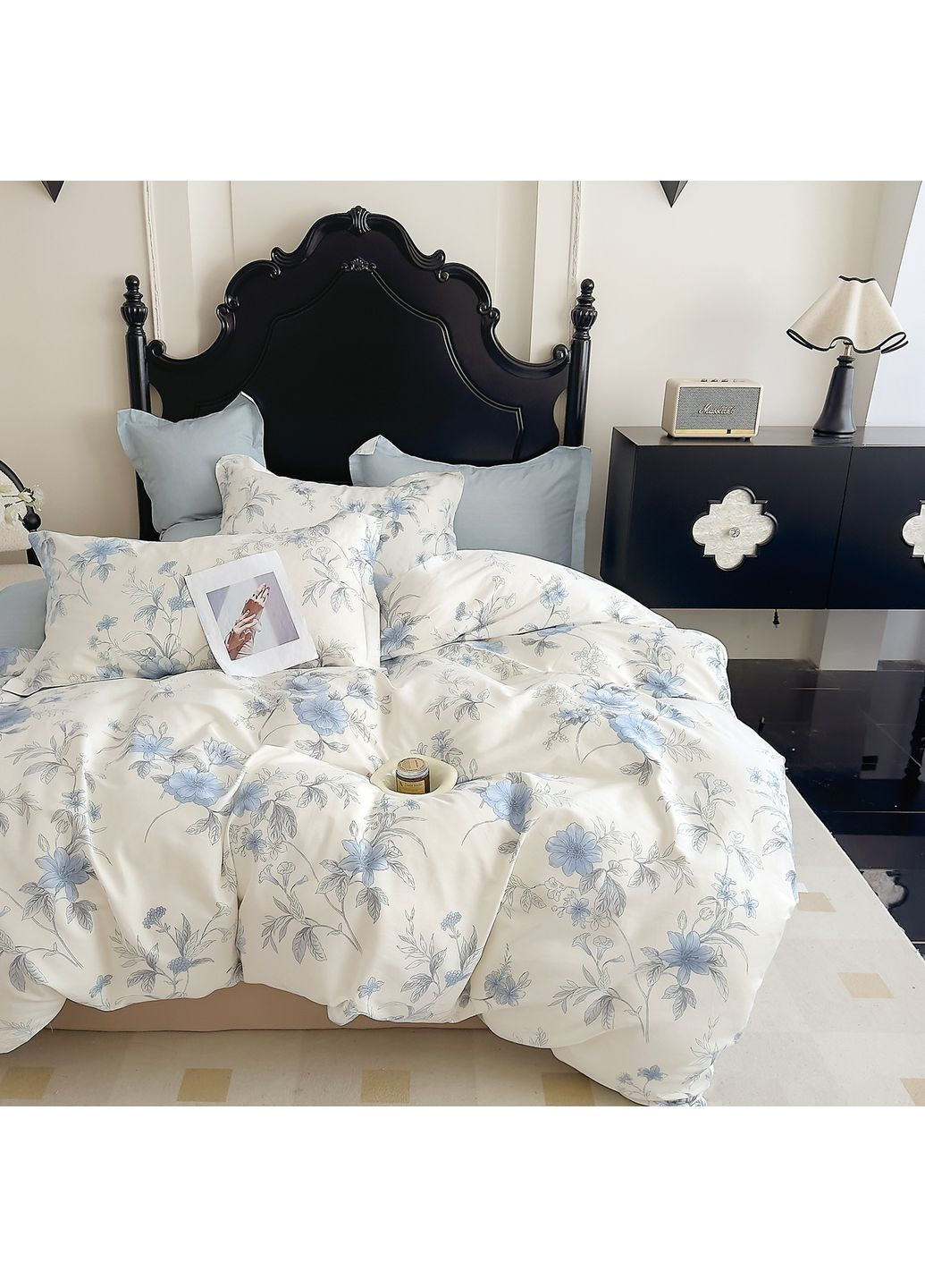 Комплект постельного белья евро сатин Viluta 7955 (366447967)