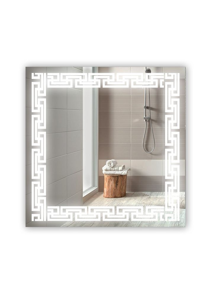 Зеркало с LED подсветкой SR069 (800х800мм) No Brand (316631365)