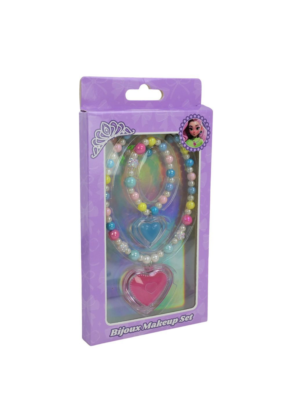 Дитячий набір косметики з бальзамом для губ, бусиками та браслетом, коробка 20×15×2 см - No Brand UKR2416 (371925050)