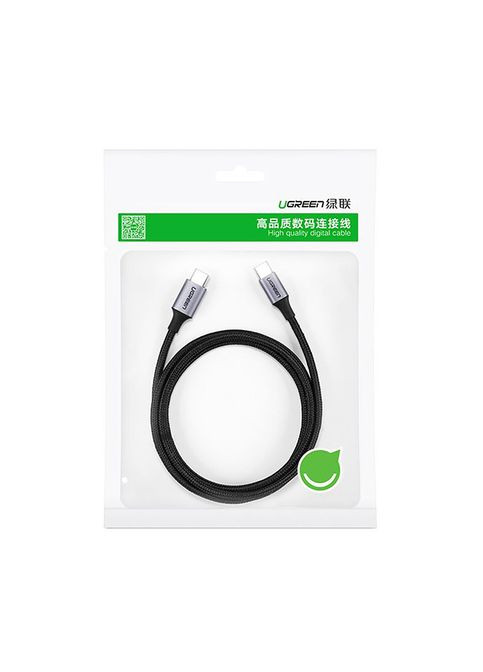 Кабель USB 2.0 Type-C M-M, 1 м, (18W) Чорний, Round Cable Nickel Plating Aluminum Shell US261 Ugreen (368631363)