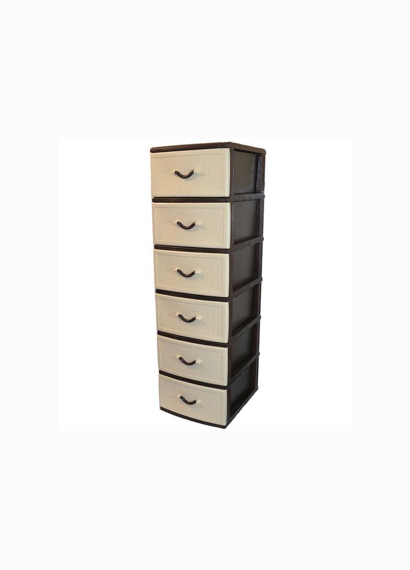 Комод пластиковий Style (Стиль) 6 ящиків 48х38х134 No Brand (346489480)