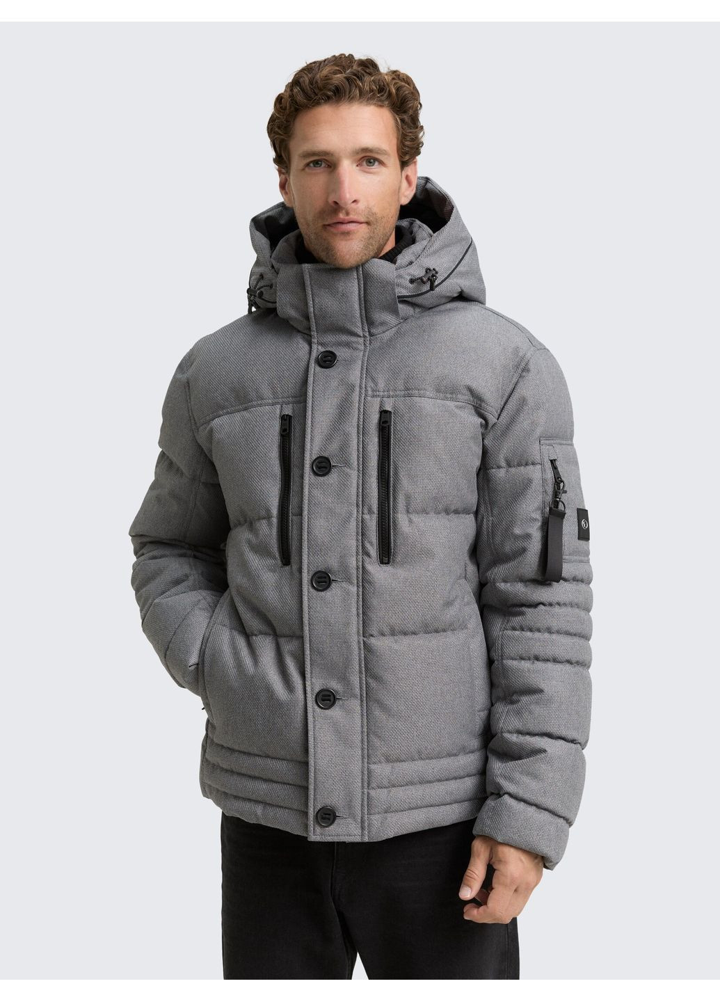 Серая демисезонная куртка Tom Tailor