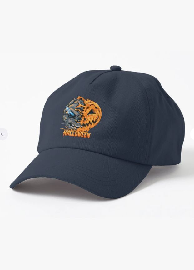 Кепка Унисекс с принтом Halloween Хеллоуин зомби тыква Malfini (318407303)