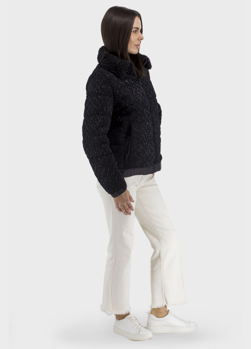 Черная демисезонная женская куртка (, ), 29111 Stella Polare