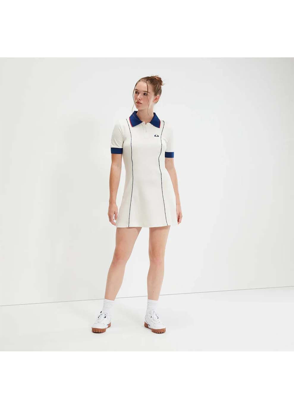 Белое женская платье glover dress белый Ellesse однотонное