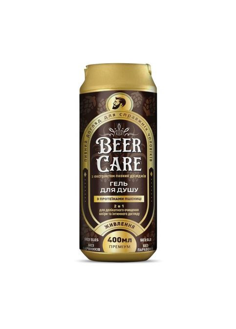 Гель для душу з протеїнами пшениці «ЖИВЛЕННЯ» 2 в 1, 400 мл Beer Care (353214765)