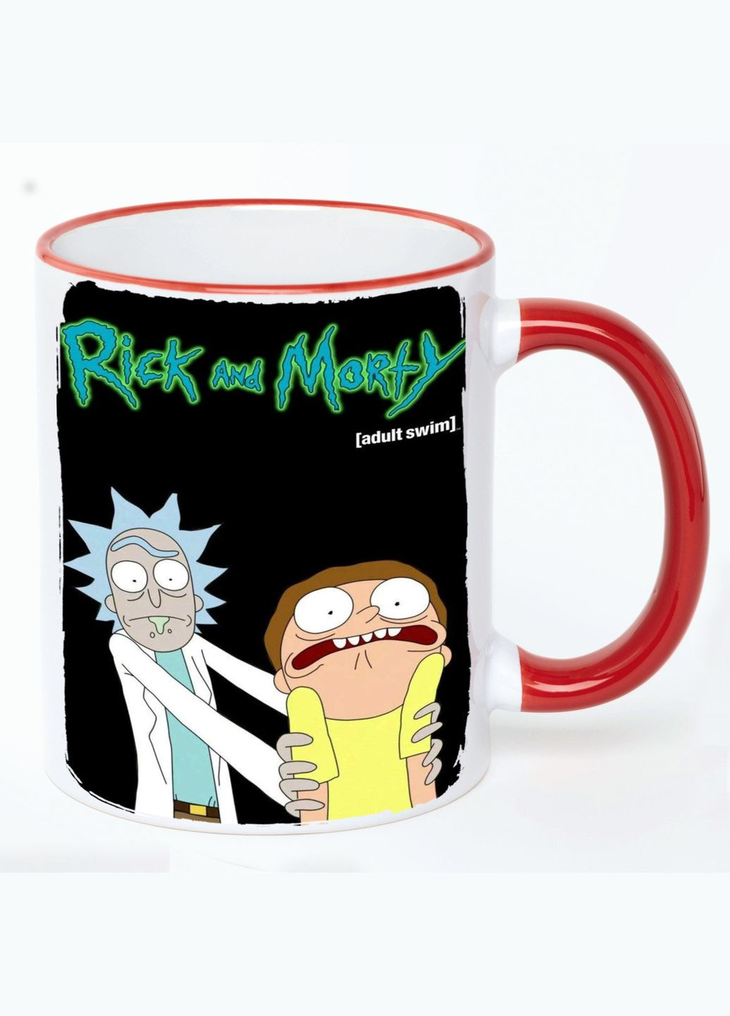 Чашка Рик и Морти Мультик #008 (кружка, кружка) Белая с Красной ручкой 330 мл No Brand (322713165)
