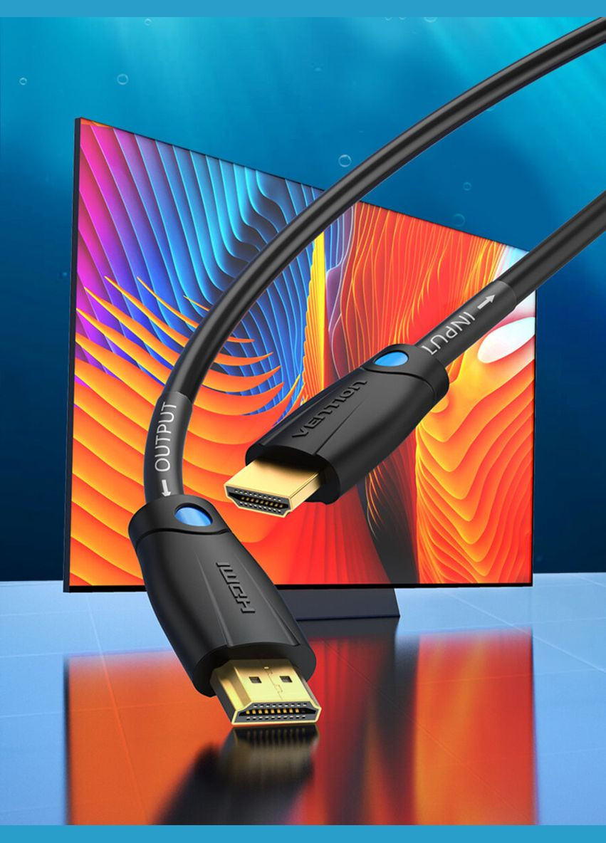 Кабель HDMI Cable 1M Black (AAMBF) Vention for Engineering (325420550)