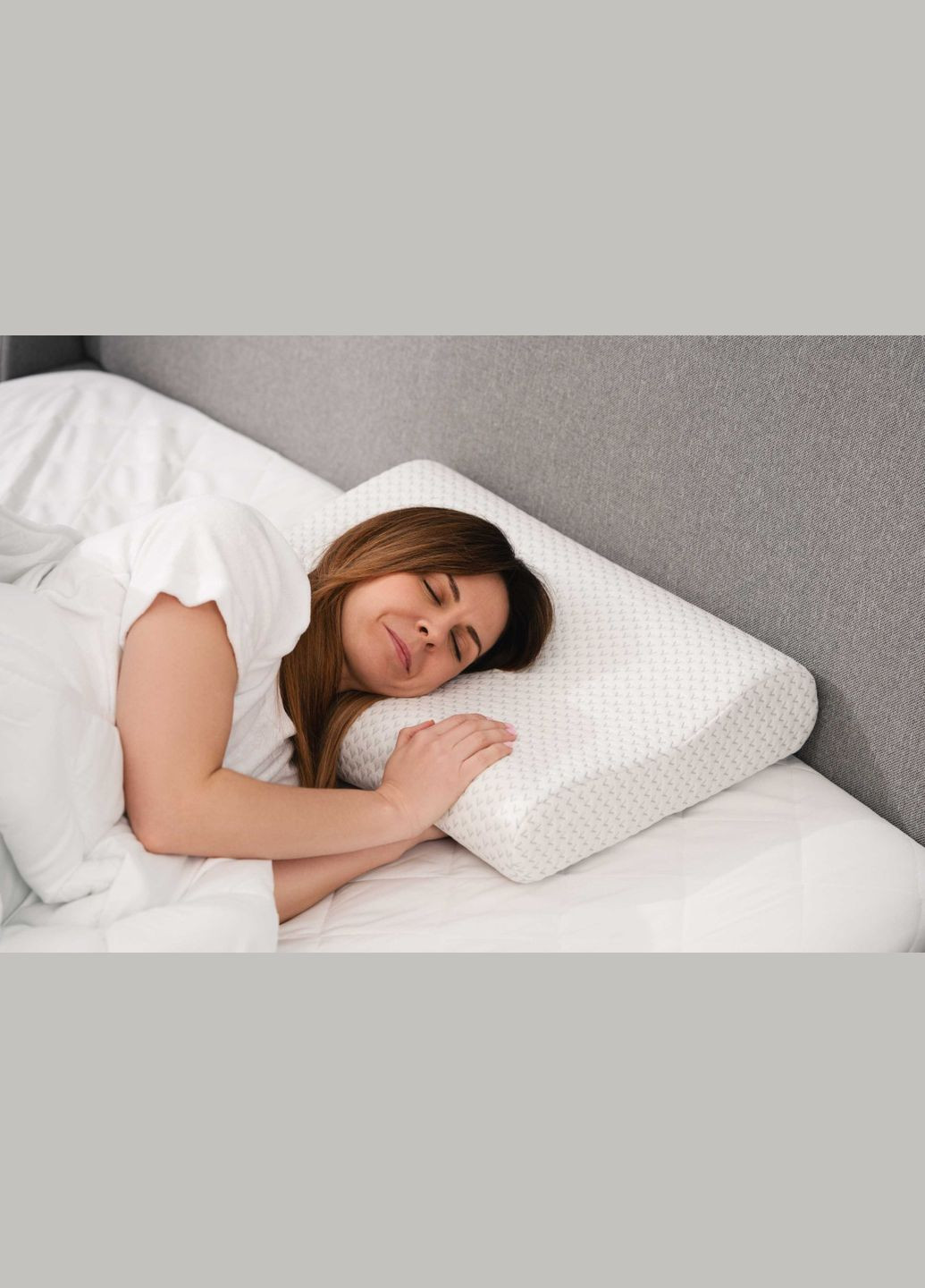 Подушка ортопедична Sleepwell ART6040СOP 60х40х11/9 см біла Ardesto (364755595)