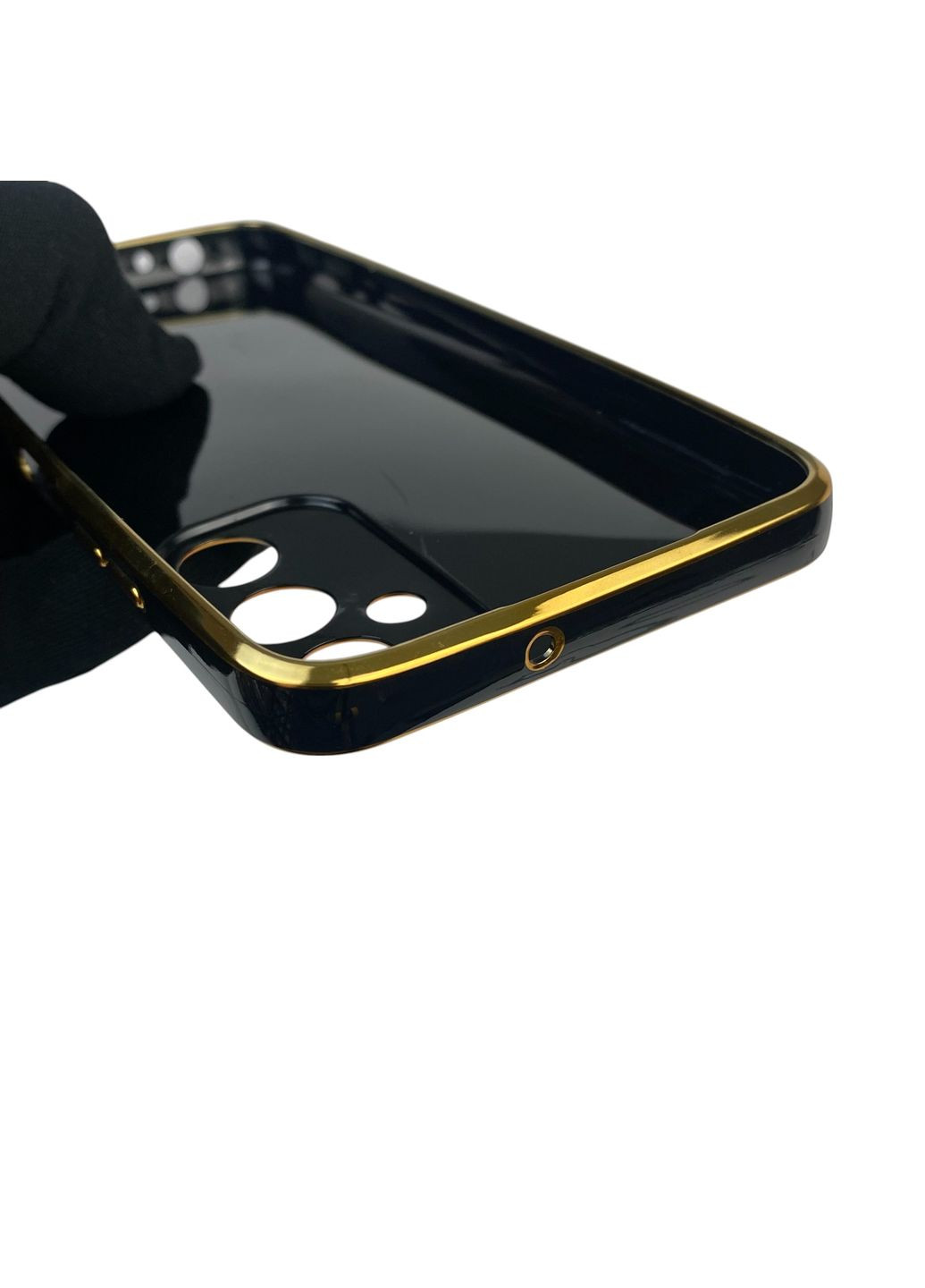 Чохол для Galaxy A05S (SM-A057) з кільцем MagSafe із золотою окантовкою на самсунг а05с чорний gs1 Samsung (366231966)