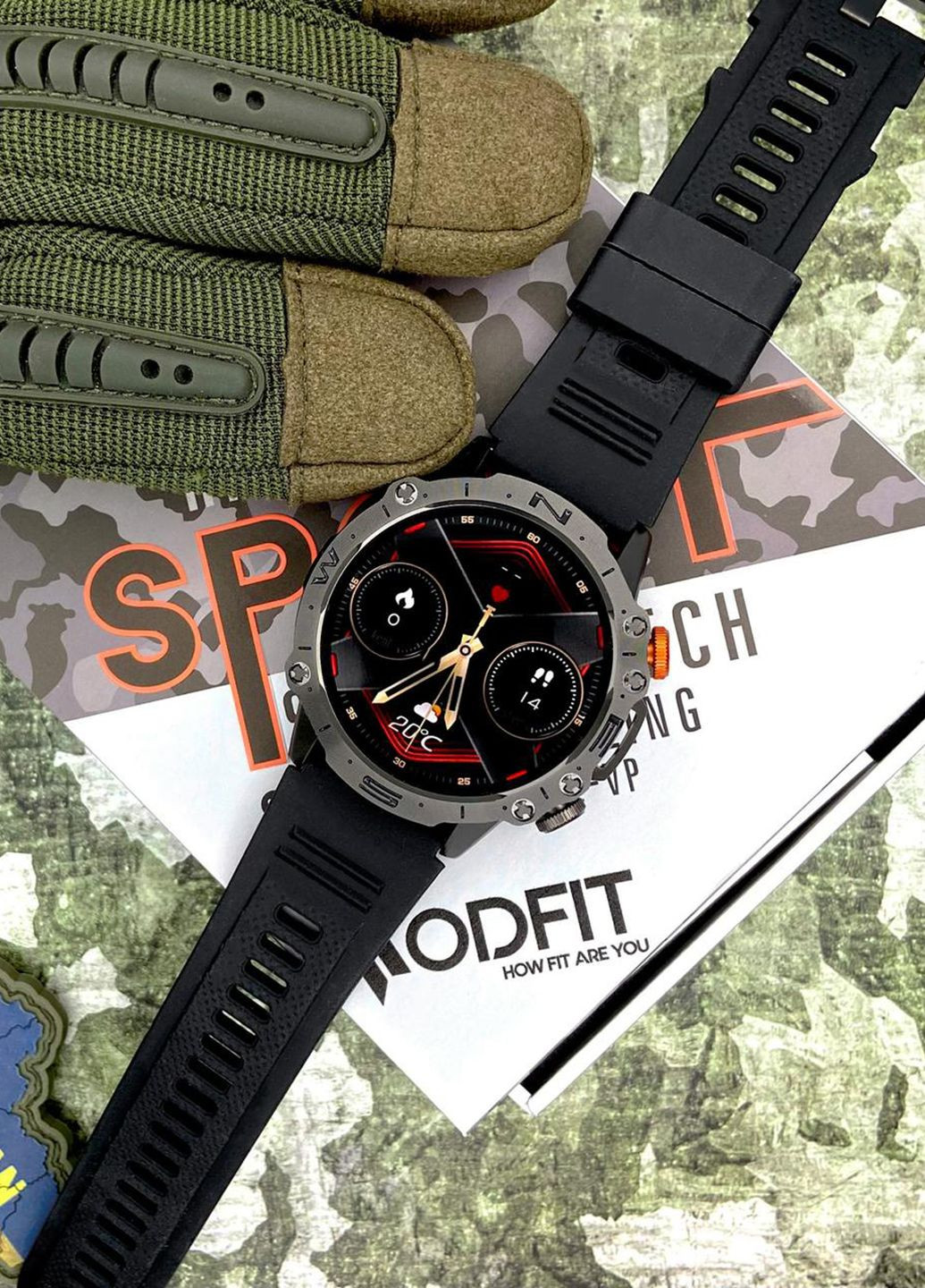 Чоловічий розумний годинник чорний Modfit Combat (345070013)