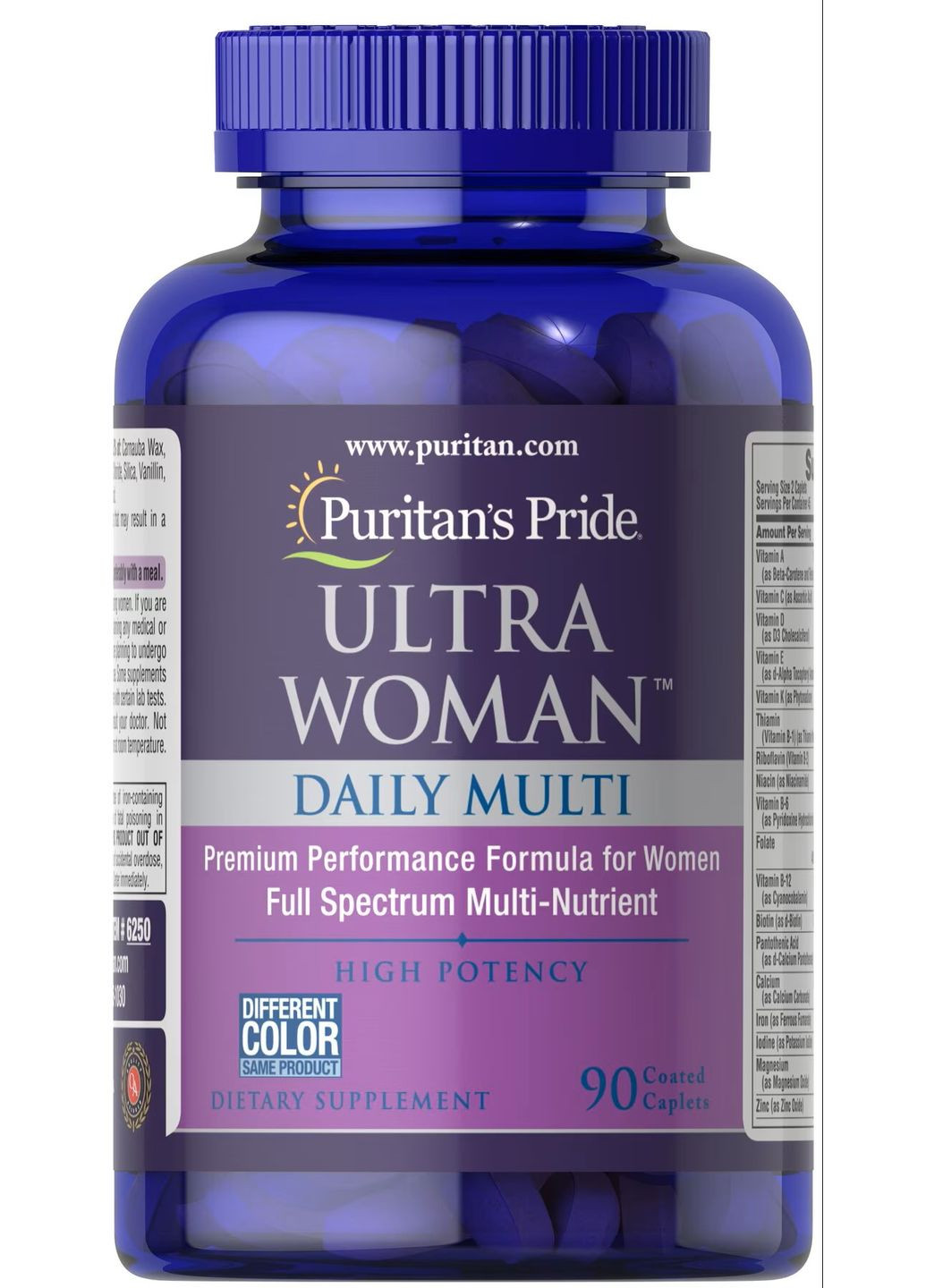 Витамины для женщин Puritan's Pride Ultra Woman™ Daily Multi Time Release 90 capl Puritans Pride (291848559)