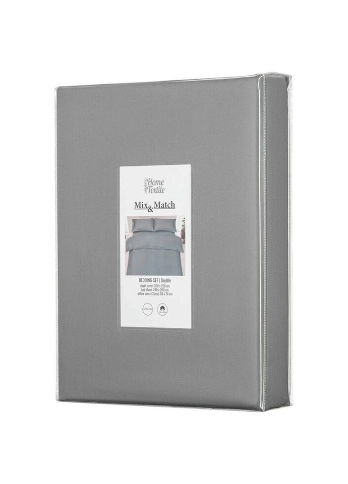 Постільна білизна двоспальна Mix Match ART2022SD 240х260 см сірий Ardesto (336327498)