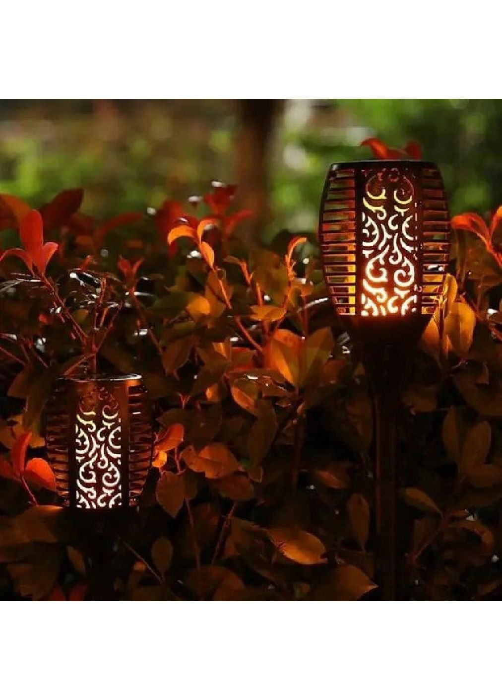 Фонарь лампа светильник факел садовый аккумуляторный на солнечной батарее с сумеречным датчиком (478149-Prob) Unbranded (306681943)