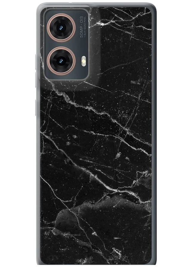 Силіконовий чохол 'Чорний мармур v2' для Endorphone Motorola Moto G85 5G (322859302)