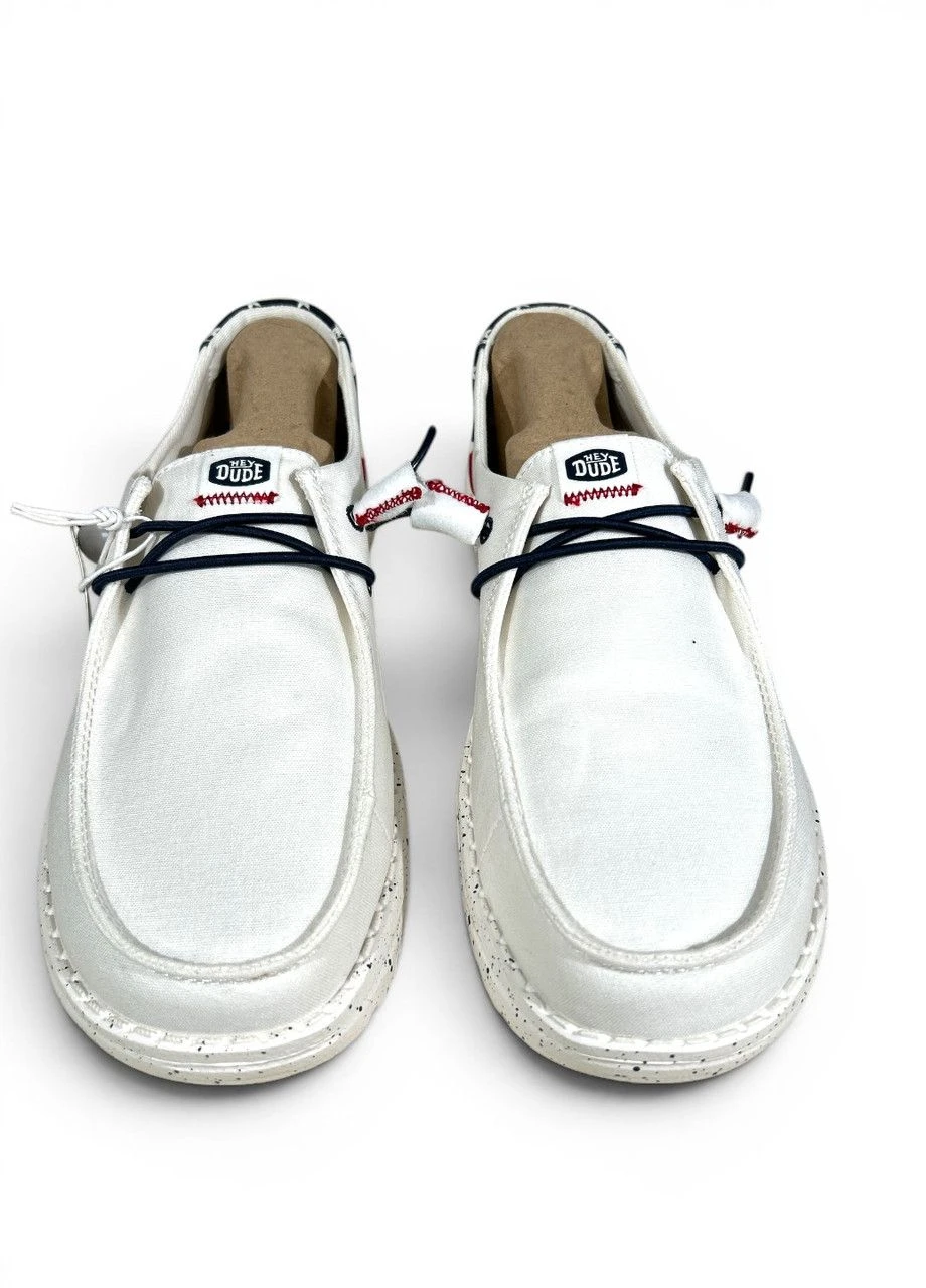 Мокасины Wendy Americana Off White (41096-1LB),, Размер 41 (US W10), стелька 27 см Hey Dude (401809118)
