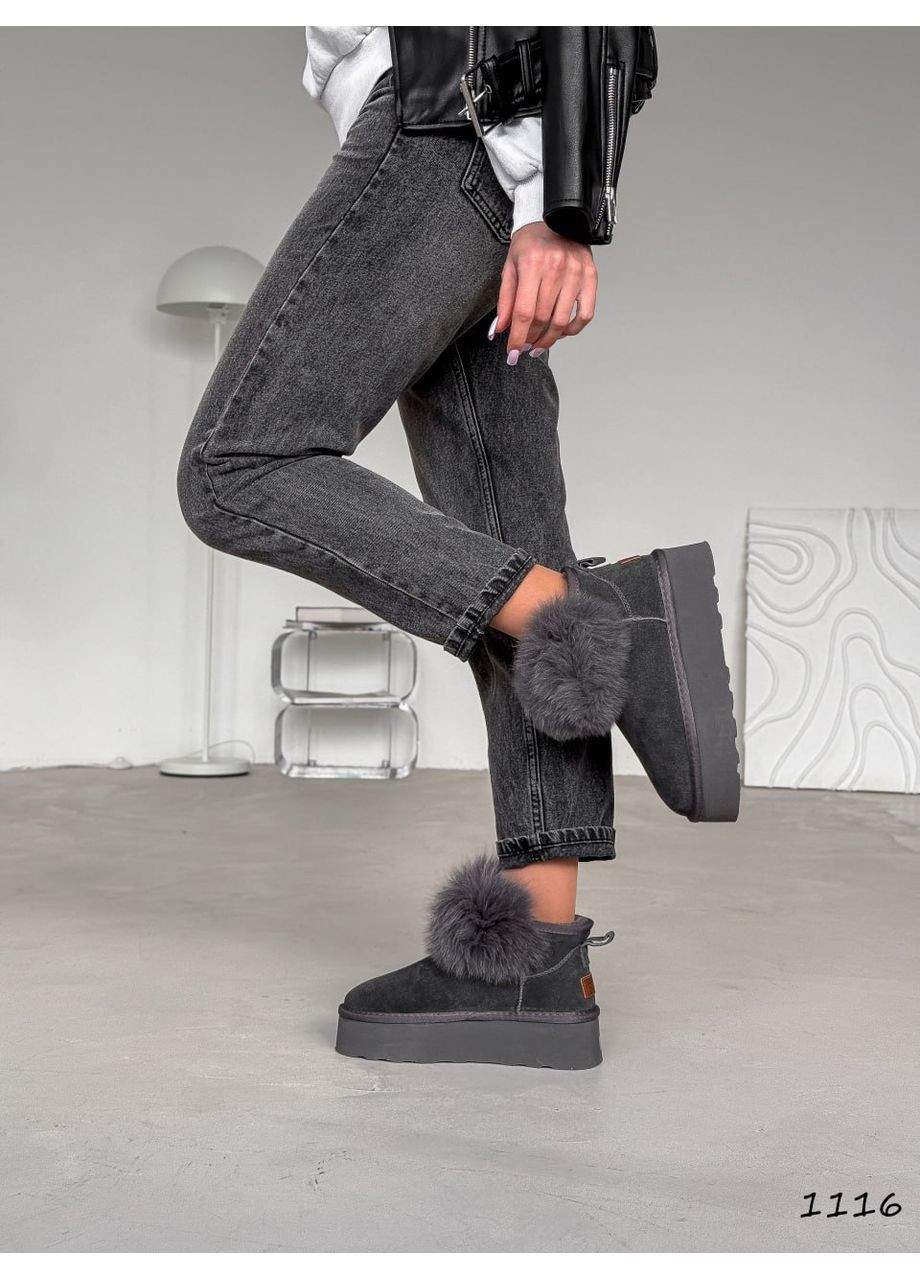 Серые угги No Brand (368556620)