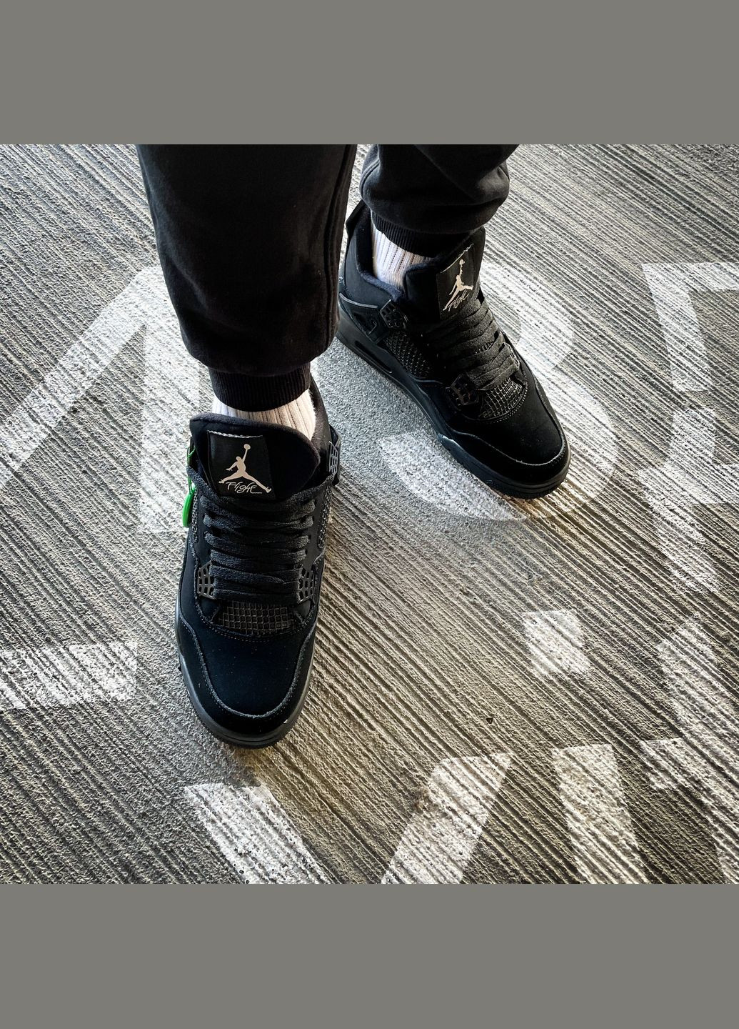 Черные демисезонные кроссовки мужские и женские nike jordan retro 4 black cat | найк джордан ретро 4 черные No Brand