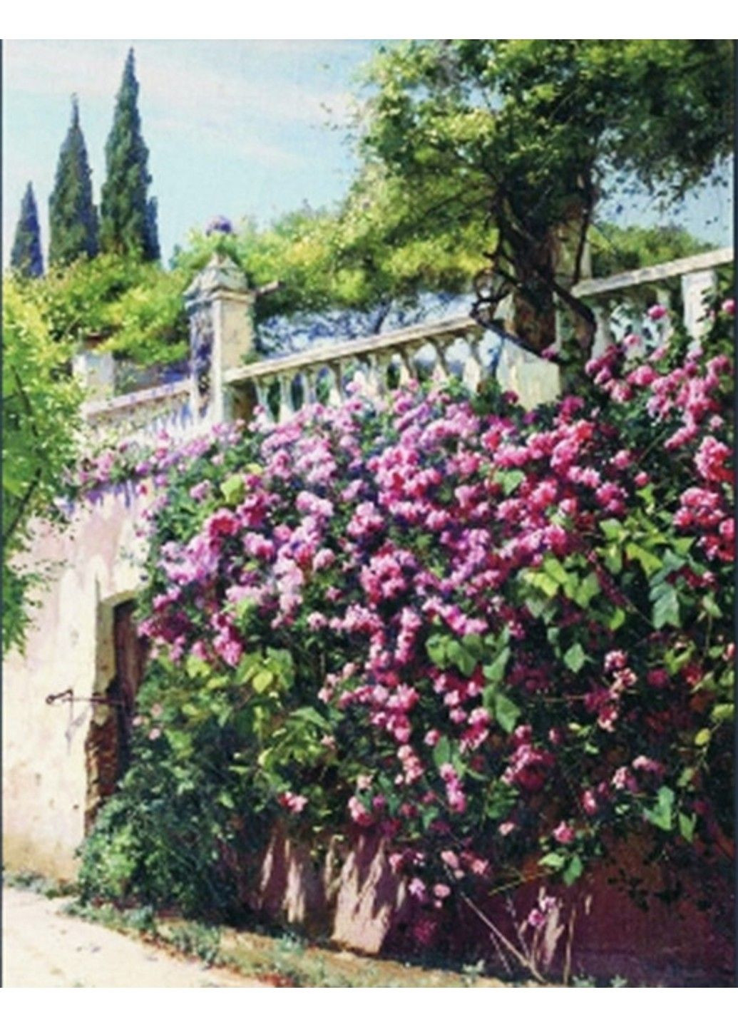 Набор Алмазная мозаика вышивка Цветущие розы Иосиф Евстафиевич Крачковский подрамнике полная 40х50 см 189683 No Brand (332207895)