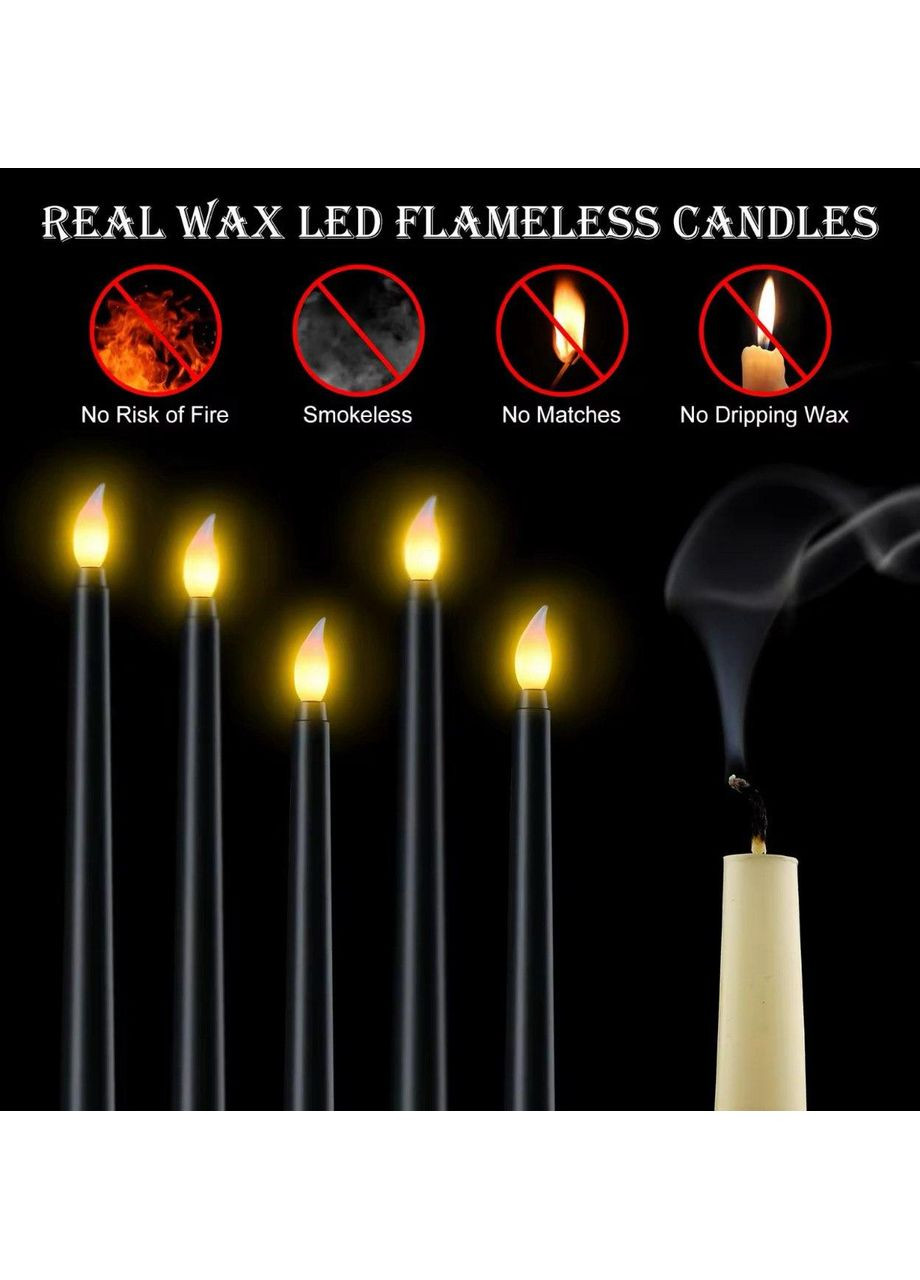 Набор Led свечей черных 6 шт.(2*ААА батарейки) No Brand (309028849)