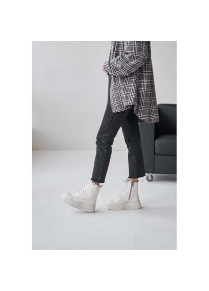 ботинки весна/осень на байке молоко натуральная кожа р.40 (astra71) Vm-Villomi