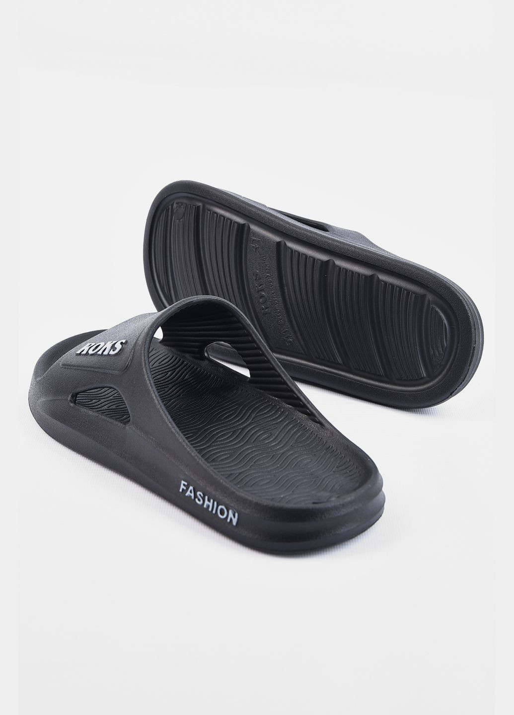 Черные кэжуал шлепанцы мужские пена черного цвета Let's Shop