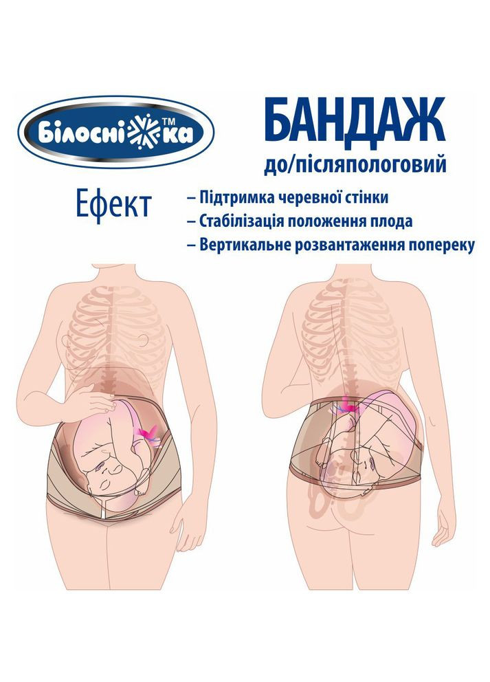 Бандаж до/послеродовый Белоснежка, р.5 (115-125 см), бежевый (411848) Білосніжка 411851 (350969224)