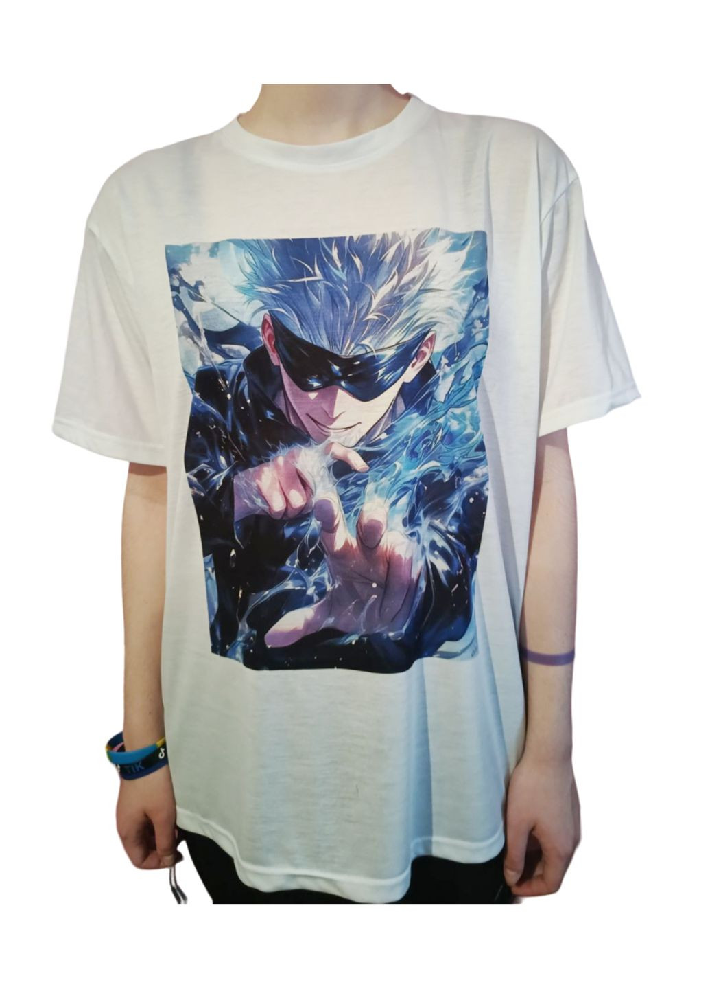 Футболка Сатору Годжо Satoru Gojo и Сугуру Гето Suguru Geto оверсайз двухсторонняя женская No Brand - (307473022)