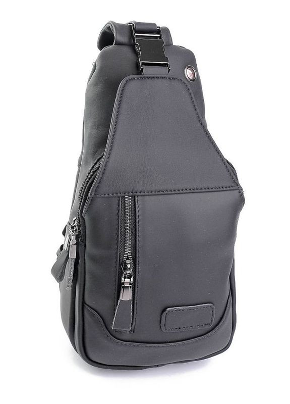 Сумка шкіряна чоловіча функціональна чорна NIUNIU (305835695)