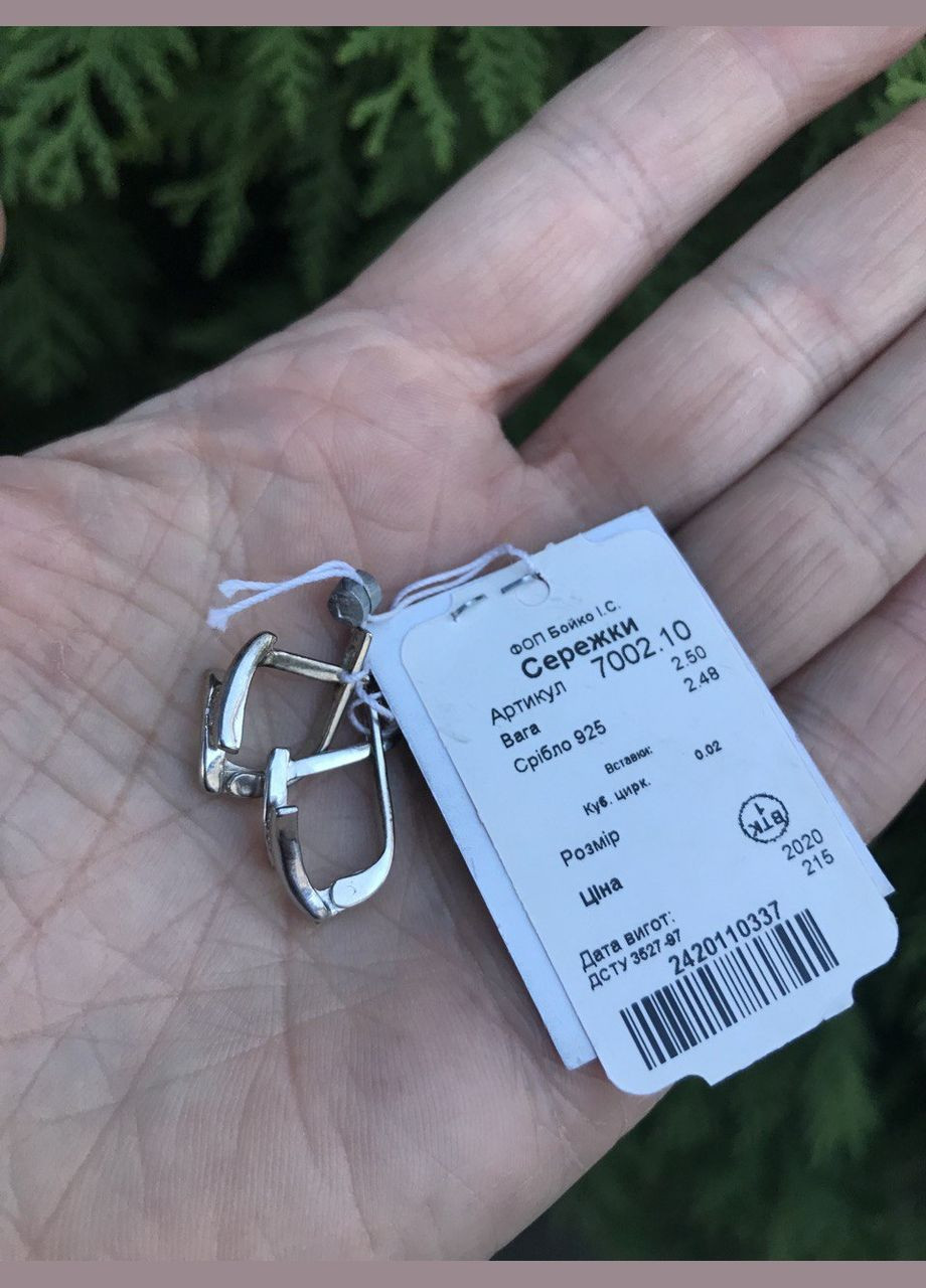 Сережки срібні 7002.10с No Brand (316398574)