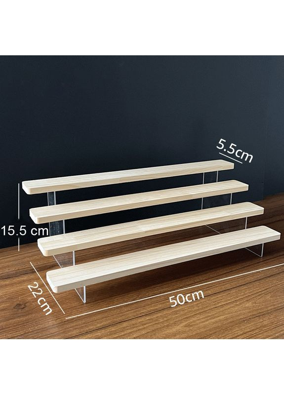 Товарная подставка-стенд на 4 полки для косметики, лаков, фигурок, товаров 500х220х155мм ( код: TPS-4p4 ) Woody (365722055)