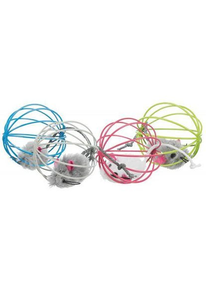 Игрушка Мяч с мышкой для кошек, d:6 см (плюш) (*) Trixie (330747545)