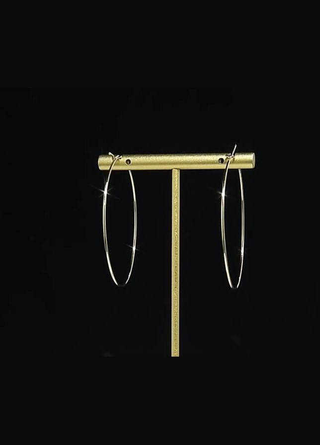 Сережки-кільця 7 см золотистий No Brand (298426499)