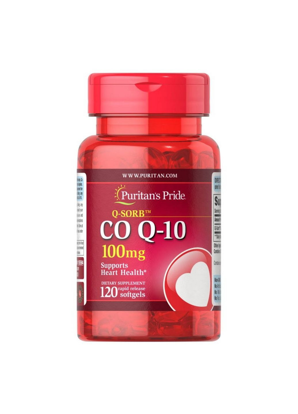 Натуральна добавка CO Q10 100 mg, 240 капсул Puritans Pride (293342970)