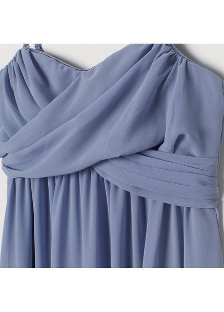 Голубое праздничный, вечернее платье женское H&M однотонное