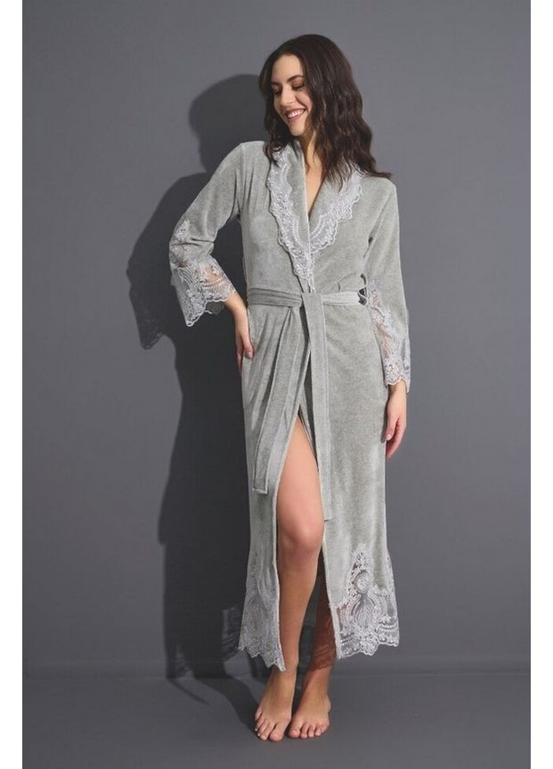 Халат женский хлопок/бамбук Модель черный, l /xl Nusa 0383 (364968114)