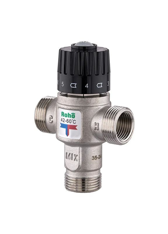 Клапан змішувальний R1208-075 - 3/4" ЗР термостатичний (42-60*C) (RO1023) Roho (342717391)