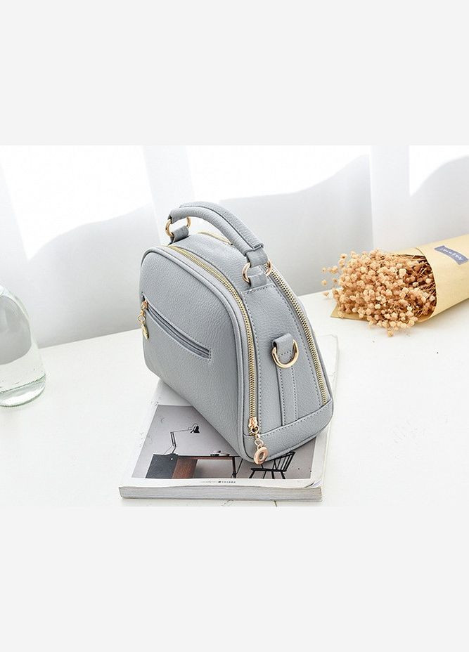 Міні сумка-клатч для дівчат через плече з екошкіри із блискавкою чорна (sku_616Ч) No Brand (330576601)