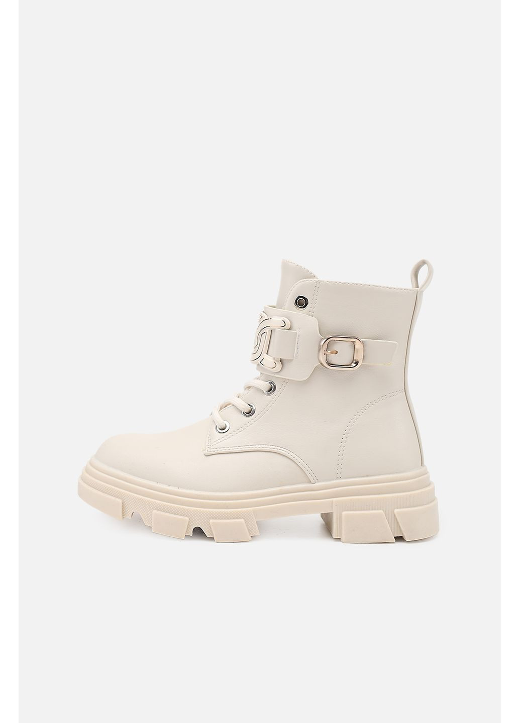 Молочные осенние ботинки для девочки цвет молочный cb-00260151 Kimboo