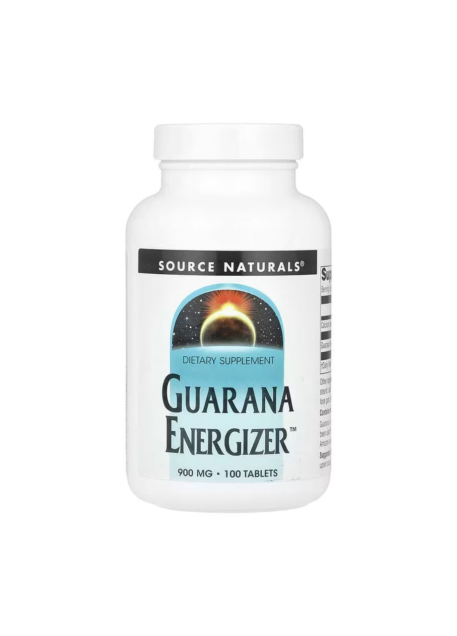 Guarana Energizer™ 900 mg - 100 tabs Source Naturals (369397589)
